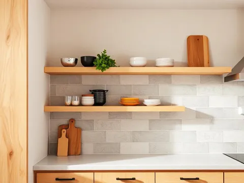 Estantería de cocina instalada